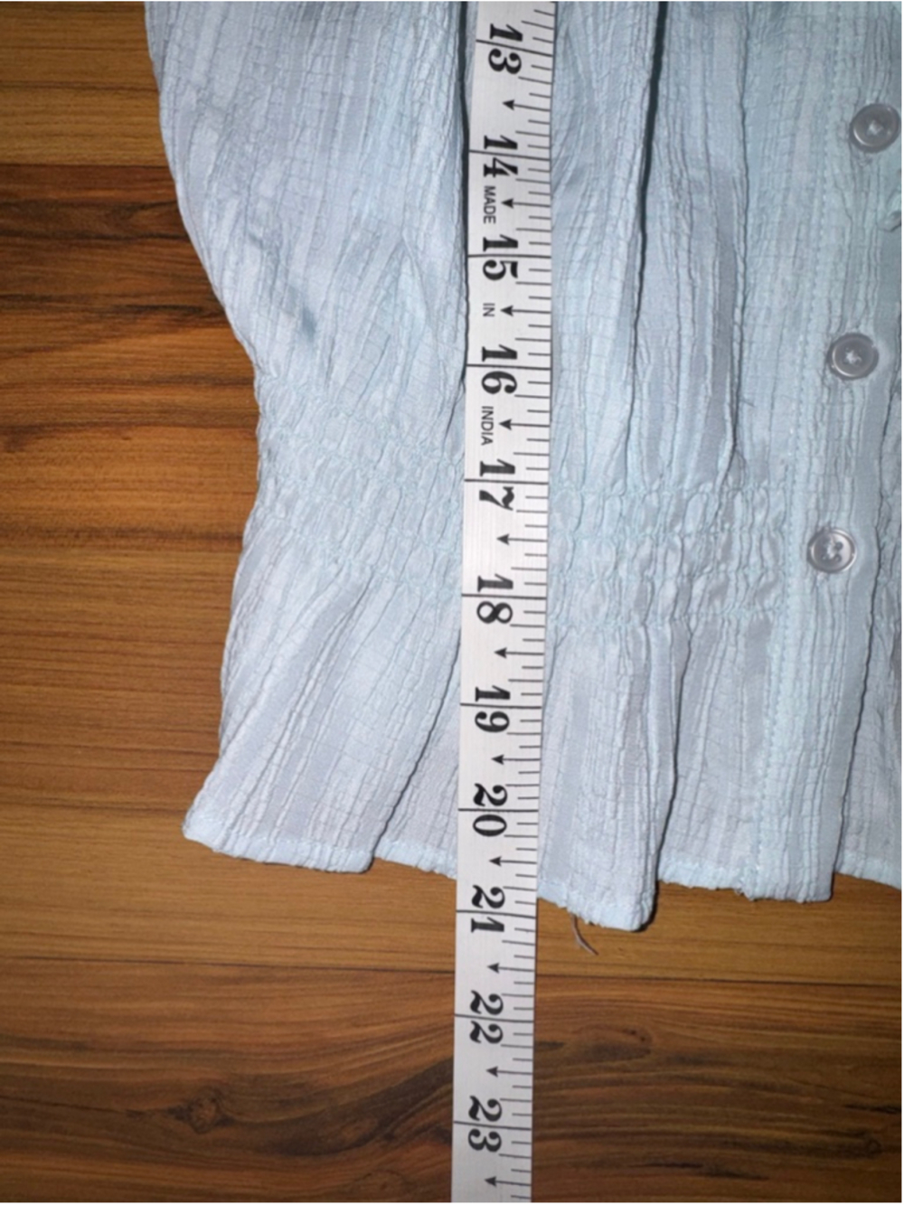 American Eagle Coquette Lace Trim Peplum Top Cottagecore Baby Blue Tank Small - Picture 9 of 9